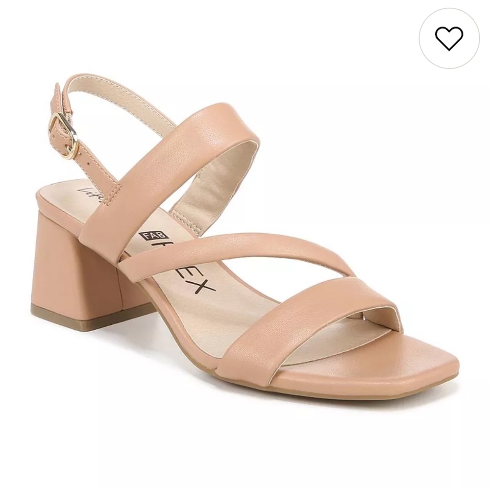 Tan Block Heel Sandals